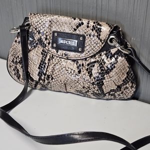 Miche Faux Reptile Print Crossbody,  Small
